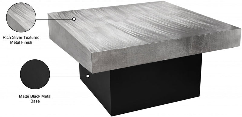 Palladium Iron Coffee Table in Silver - 255-CT