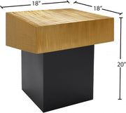 Palladium Iron End Table in Gold - 254-ET