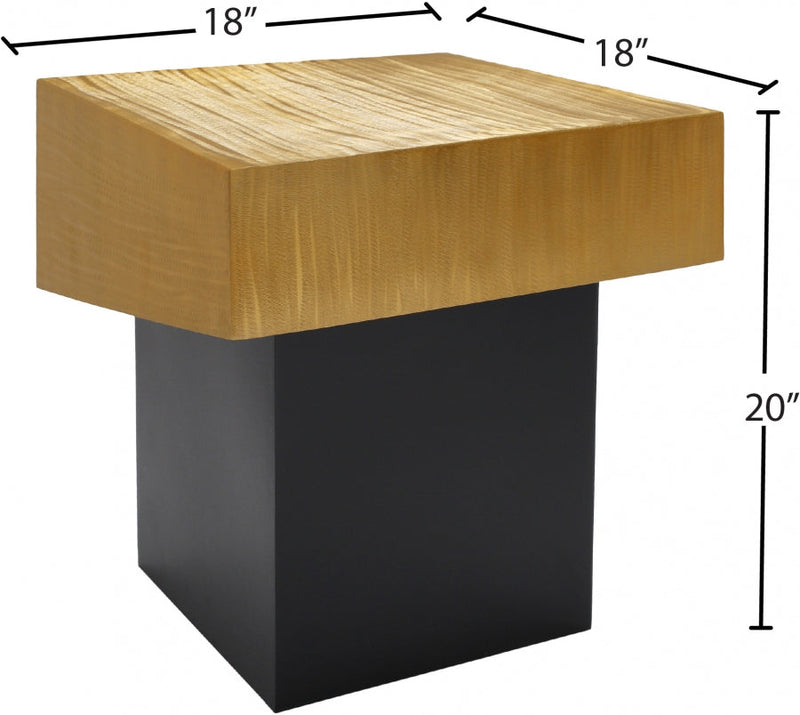 Palladium Iron End Table in Gold - 254-ET