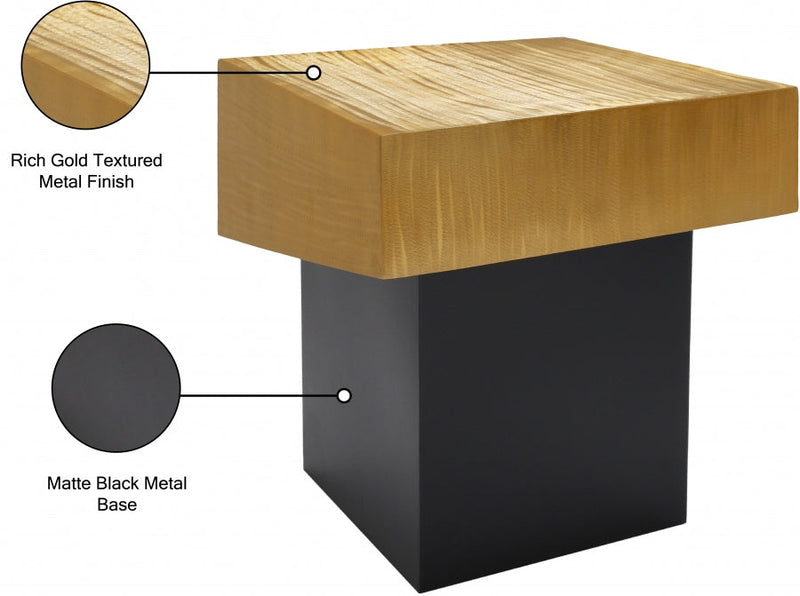 Palladium Iron End Table in Gold - 254-ET