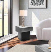 Palladium Iron End Table in Silver - 255-ET