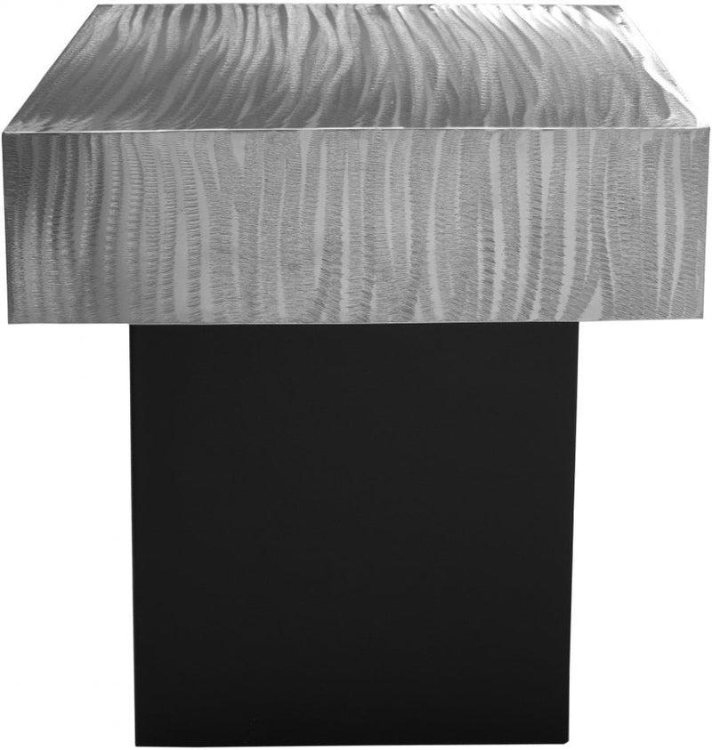 Palladium Iron End Table in Silver - 255-ET