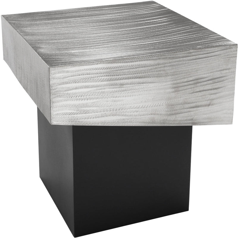 Palladium Iron End Table in Silver - 255-ET