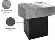 Palladium Iron End Table in Silver - 255-ET