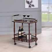 Palmer 2-tier Rectangular Wood Bar Cart Merlot - 3512