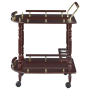 Palmer 2-tier Rectangular Wood Bar Cart Merlot - 3512
