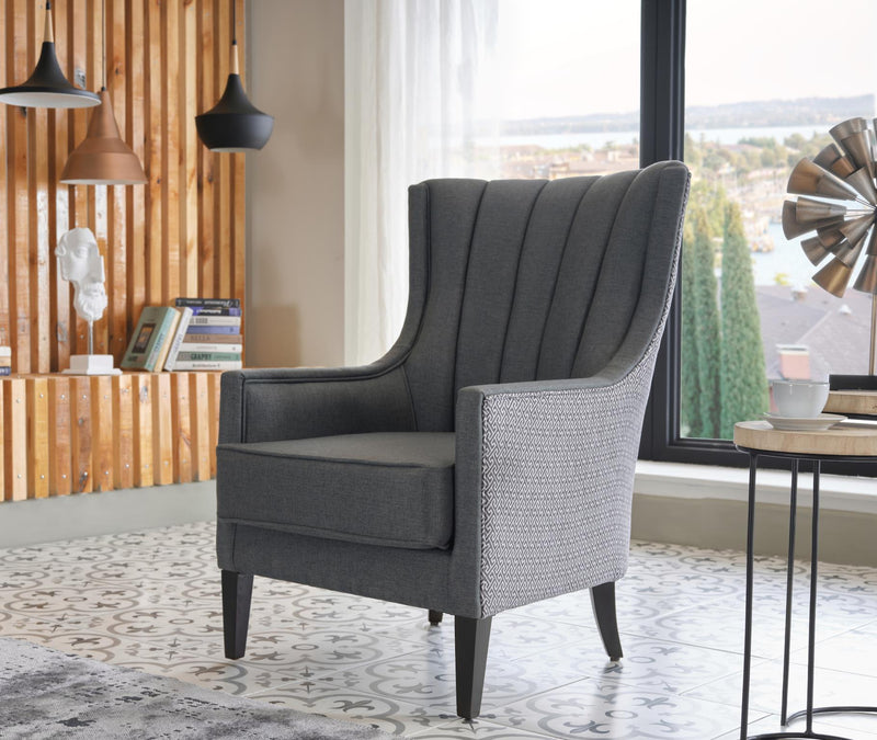Palmer Accent Armchair (Corvet Anthracite) - Gate FurnitureLiving Room Chair