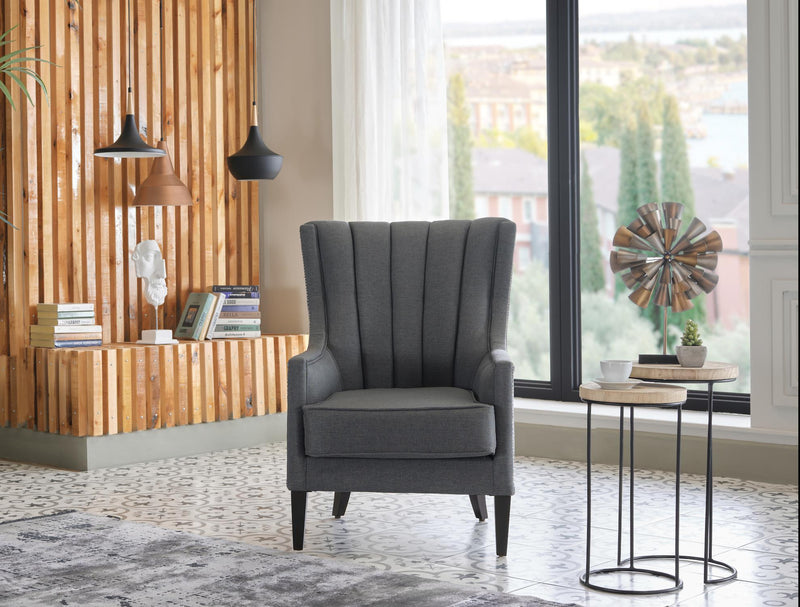 Palmer Accent Armchair (Corvet Anthracite) - Gate FurnitureLiving Room Chair