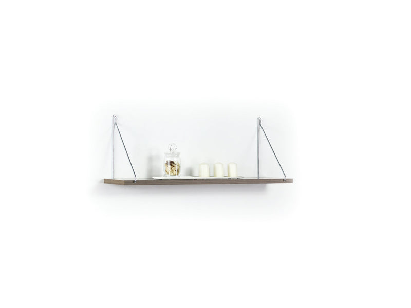 Palmer Single Shelf in Walnut-Chrome - 760-PAL-MT190901