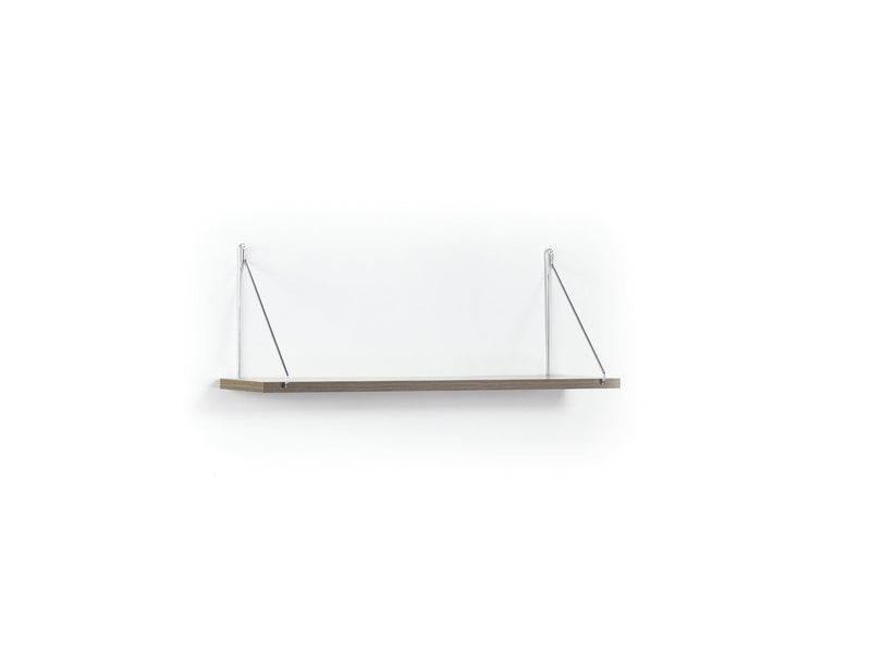 Palmer Single Shelf in Walnut-Chrome - 760-PAL-MT190901