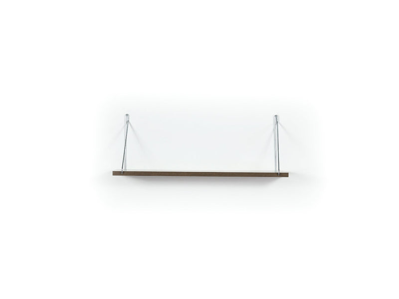 Palmer Single Shelf in Walnut-Chrome - 760-PAL-MT190901