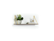 Palmer Single Shelf in Walnut-Yellow - 760-PAL-MT190902