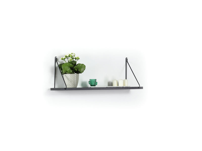 Palmer Single Shelf in Walnut-Yellow - 760-PAL-MT190902