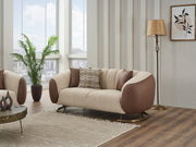 Palmera 3-pieces (Sofa & Loveseat & Chair) Livingroom Set Cream in Cream - 101-PAL-GIR03-321
