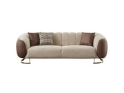 Palmera 3-pieces (Sofa & Loveseat & Chair) Livingroom Set Cream in Cream - 101-PAL-GIR03-321