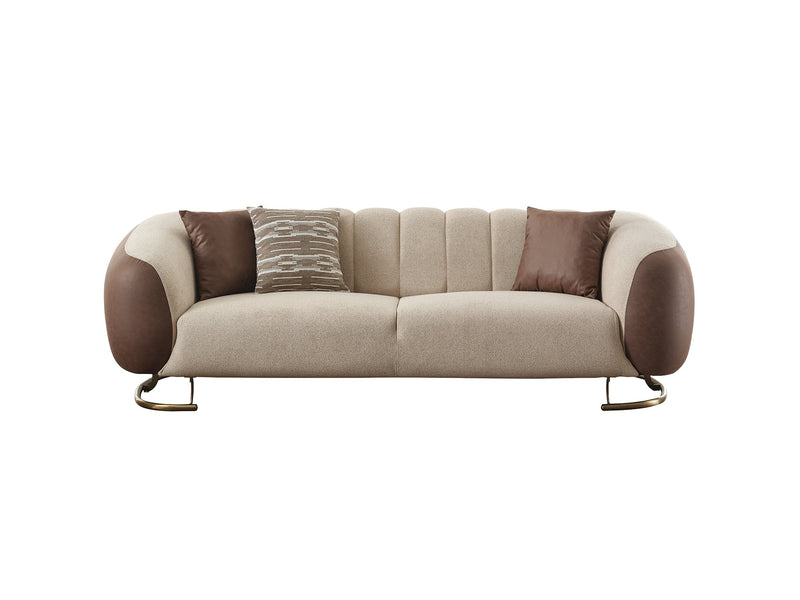 Palmera 3-pieces (Sofa & Loveseat & Chair) Livingroom Set Cream in Cream - 101-PAL-GIR03-321