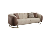 Palmera 3-pieces (Sofa & Loveseat & Chair) Livingroom Set Cream in Cream - 101-PAL-GIR03-321