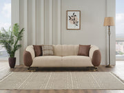 Palmera 3-pieces (Sofa & Loveseat & Chair) Livingroom Set Cream in Cream - 101-PAL-GIR03-321