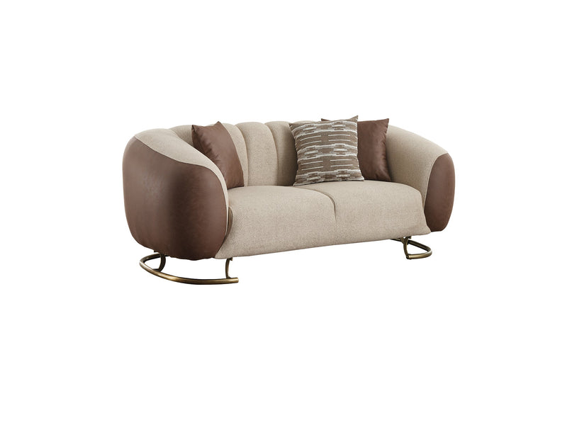 Palmera 3-pieces (Sofa & Loveseat & Chair) Livingroom Set Cream in Cream - 101-PAL-GIR03-321