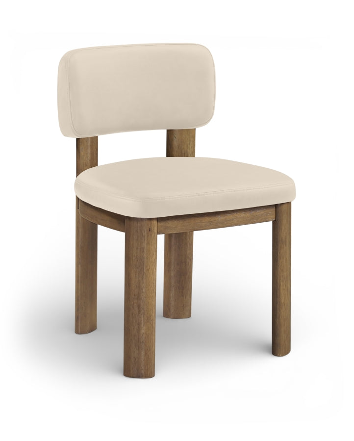Paloma Vegan Leather Upholstered Dining Chair in Beige, Set of 2 - 88053Beige-C