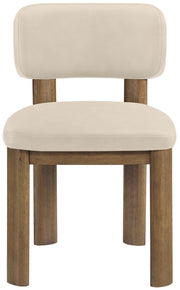 Paloma Vegan Leather Upholstered Dining Chair in Beige, Set of 2 - 88053Beige-C