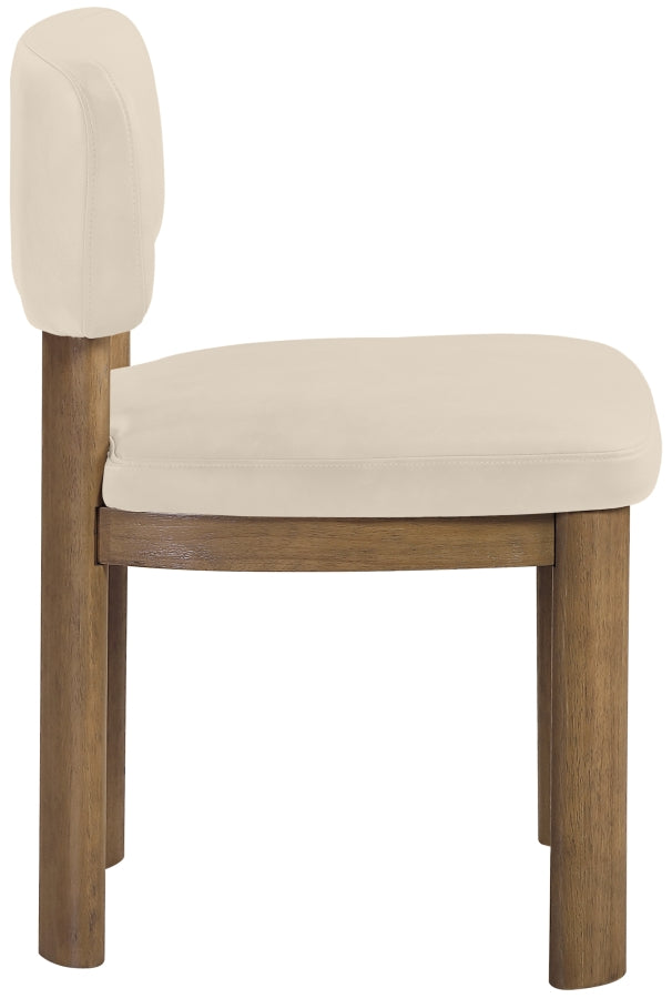 Paloma Vegan Leather Upholstered Dining Chair in Beige, Set of 2 - 88053Beige-C
