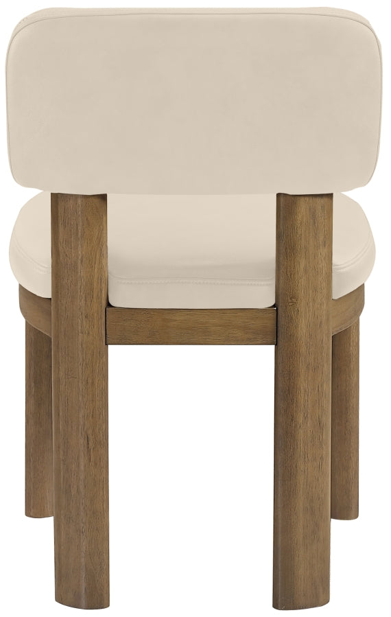 Paloma Vegan Leather Upholstered Dining Chair in Beige, Set of 2 - 88053Beige-C