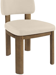 Paloma Vegan Leather Upholstered Dining Chair in Beige, Set of 2 - 88053Beige-C