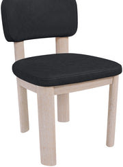 Paloma Vegan Leather Upholstered Dining Chair in Black, Set of 2 - 88052Black-C