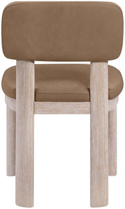 Paloma Vegan Leather Upholstered Dining Chair in Brown, Set of 2 - 88052Brown-C