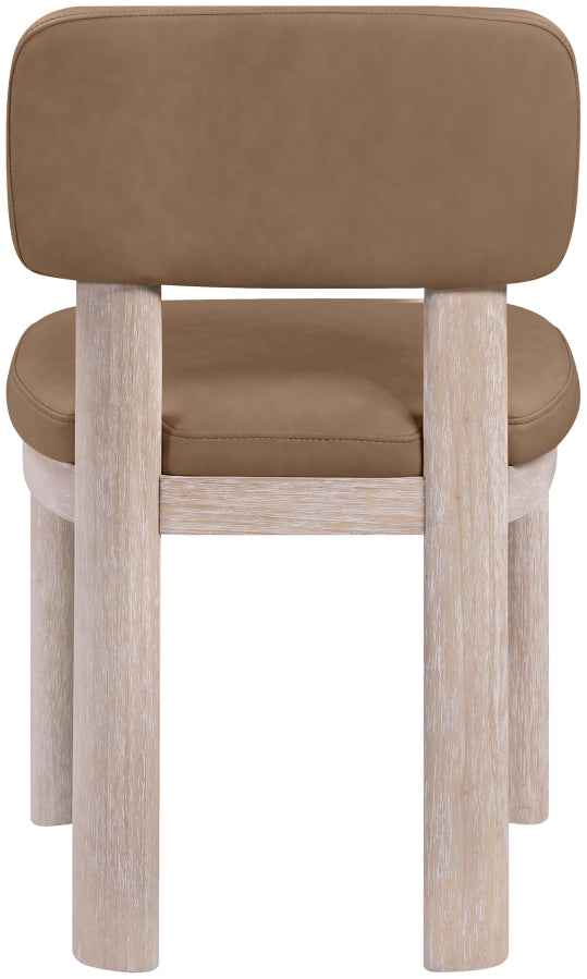 Paloma Vegan Leather Upholstered Dining Chair in Brown, Set of 2 - 88052Brown-C