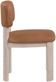 Paloma Vegan Leather Upholstered Dining Chair in Cognac, Set of 2 - 88052Cognac-C