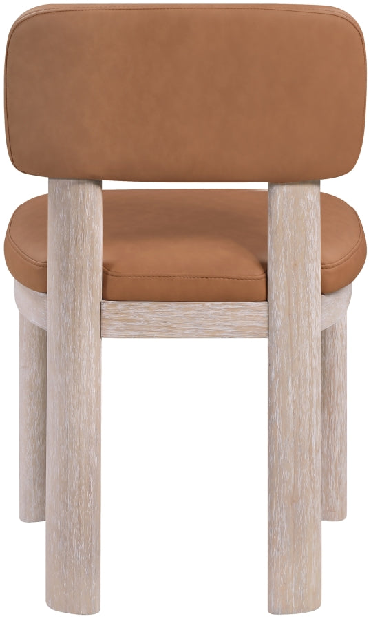 Paloma Vegan Leather Upholstered Dining Chair in Cognac, Set of 2 - 88052Cognac-C