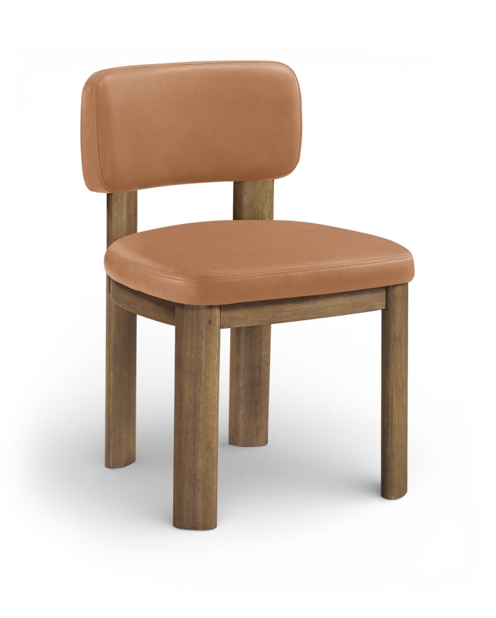 Paloma Vegan Leather Upholstered Dining Chair in Cognac, Set of 2 - 88053Cognac-C