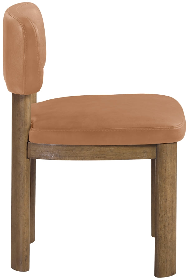 Paloma Vegan Leather Upholstered Dining Chair in Cognac, Set of 2 - 88053Cognac-C