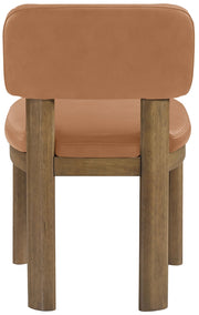 Paloma Vegan Leather Upholstered Dining Chair in Cognac, Set of 2 - 88053Cognac-C