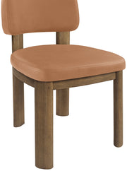 Paloma Vegan Leather Upholstered Dining Chair in Cognac, Set of 2 - 88053Cognac-C