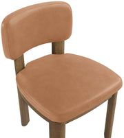 Paloma Vegan Leather Upholstered Dining Chair in Cognac, Set of 2 - 88053Cognac-C
