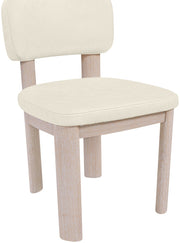 Paloma Vegan Leather Upholstered Dining Chair in Cream, Set of 2 - 88052Cream-C