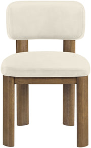 Paloma Vegan Leather Upholstered Dining Chair in Cream, Set of 2 - 88053Cream-C