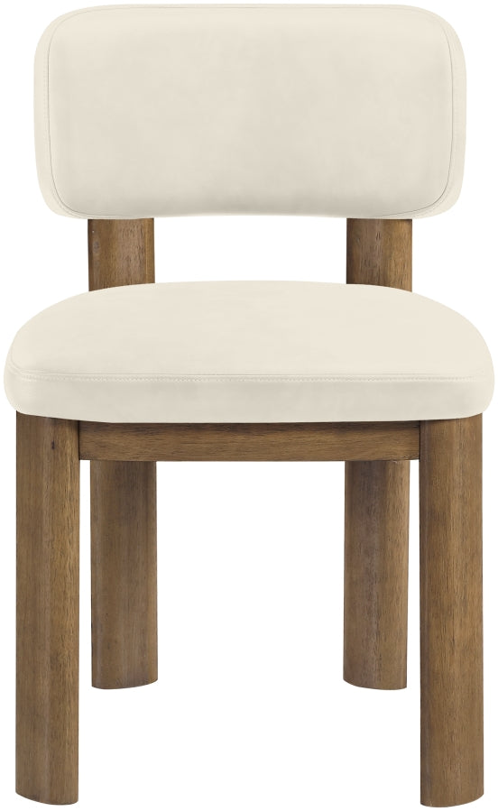 Paloma Vegan Leather Upholstered Dining Chair in Cream, Set of 2 - 88053Cream-C