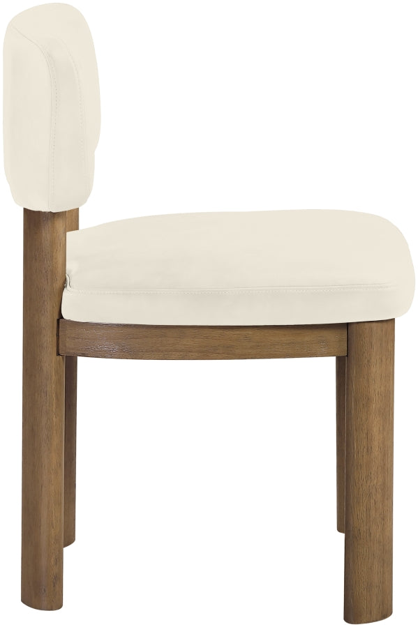 Paloma Vegan Leather Upholstered Dining Chair in Cream, Set of 2 - 88053Cream-C