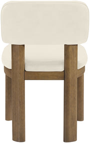 Paloma Vegan Leather Upholstered Dining Chair in Cream, Set of 2 - 88053Cream-C