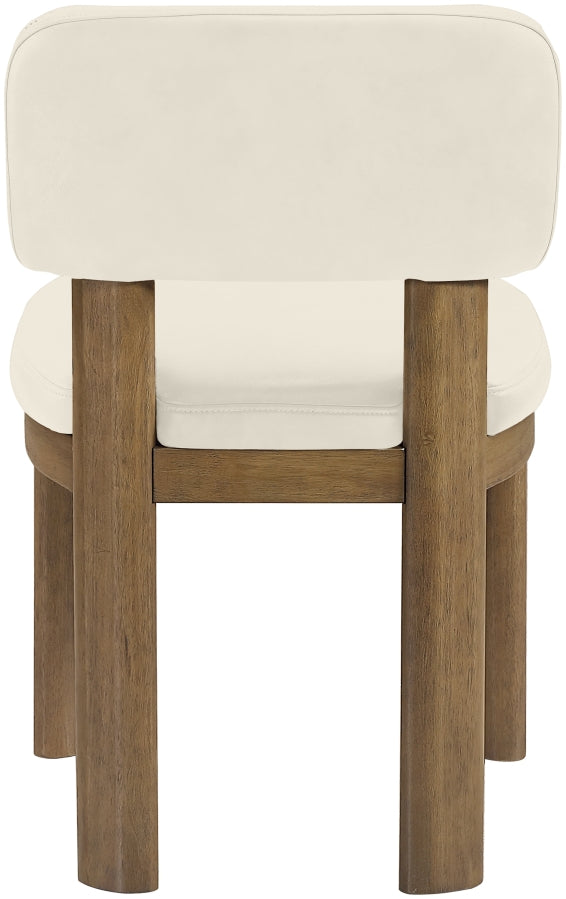 Paloma Vegan Leather Upholstered Dining Chair in Cream, Set of 2 - 88053Cream-C