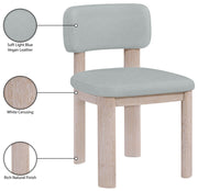 Paloma Vegan Leather Upholstered Dining Chair in Light Blue, Set of 2 - 88052LtBlu-C