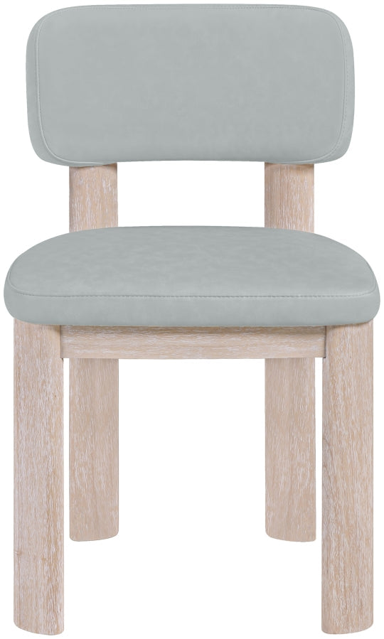 Paloma Vegan Leather Upholstered Dining Chair in Light Blue, Set of 2 - 88052LtBlu-C