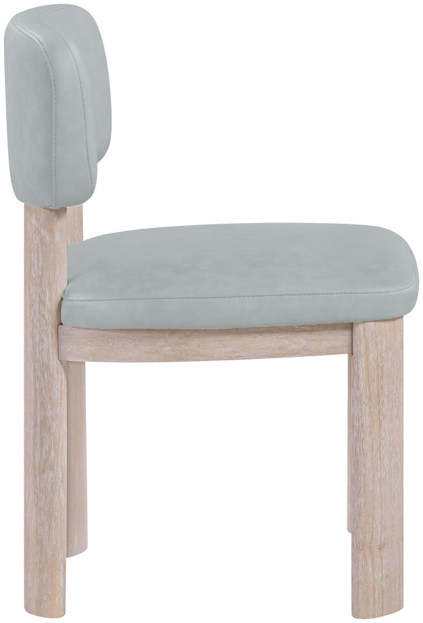 Paloma Vegan Leather Upholstered Dining Chair in Light Blue, Set of 2 - 88052LtBlu-C