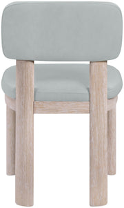 Paloma Vegan Leather Upholstered Dining Chair in Light Blue, Set of 2 - 88052LtBlu-C
