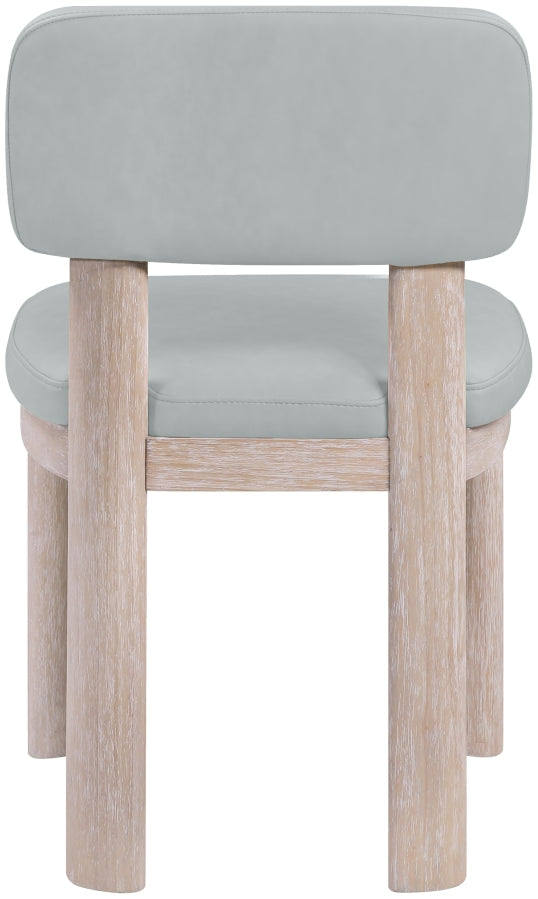 Paloma Vegan Leather Upholstered Dining Chair in Light Blue, Set of 2 - 88052LtBlu-C