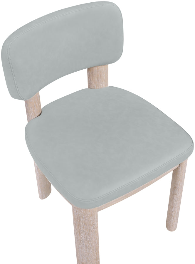 Paloma Vegan Leather Upholstered Dining Chair in Light Blue, Set of 2 - 88052LtBlu-C